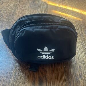 Adidas Black Belt Bag with White Logo